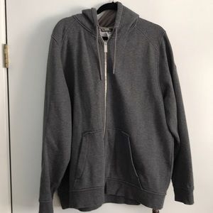 Grey under armor zip up hoodie